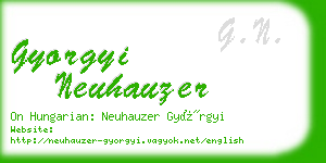 gyorgyi neuhauzer business card